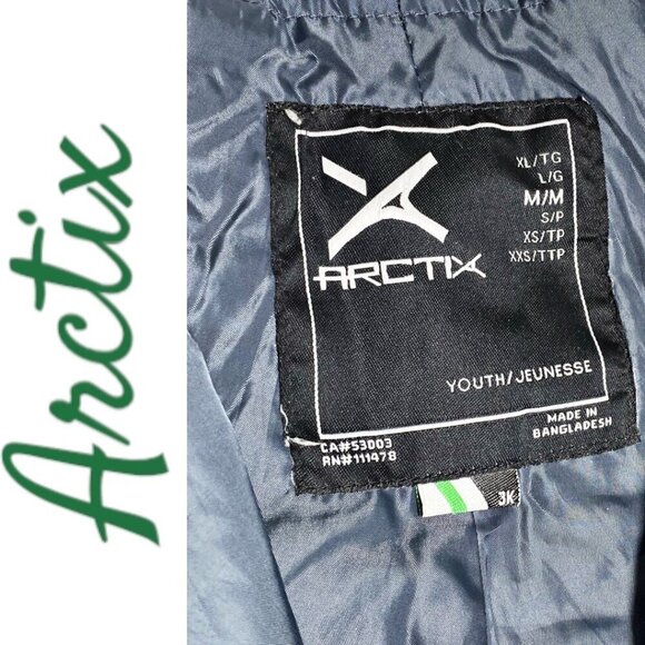 ARCTIX Youth Ski Snowboard Bib Overall Pants Navy Blue, Size Medium - Picture 6 of 9